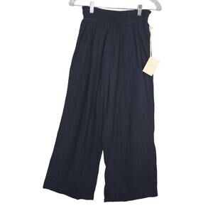 Casa Cabana Pants Womens XS Blue Wide Leg Pull On Cotton NWT